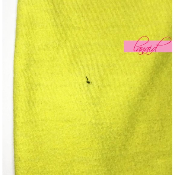 Patagonia Rivet Vintage Logo Cotton/Poly T-Shirt Yellow Distressed Organic Top - Picture 6 of 10